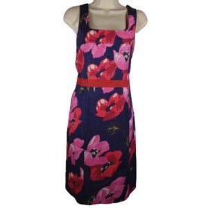 Draper James Floral Dress Women's Size 8 Harper Femme Fitted Over Heels Iris NEW